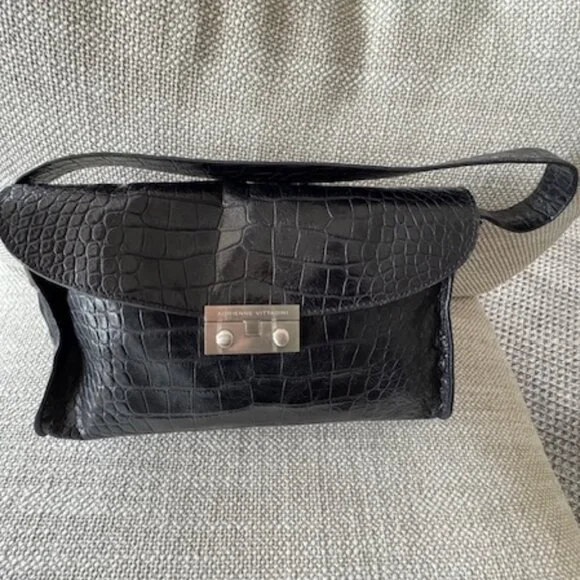 Black Leather Designer Purse - Picture 2 of 6